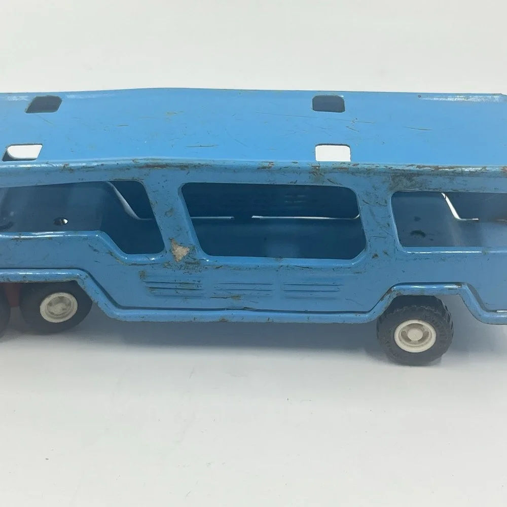Vintage Buddy L‎ Blue Car Carrier Truck 10 1/2